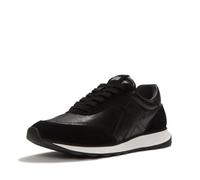 FitFlop Retro-Q FF - Tenis de gamuza y tela metálica, Negro, 7