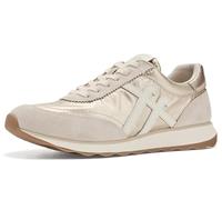 FitFlop Retro-Q FF - Tenis de gamuza y tela metálica, Platino, 5