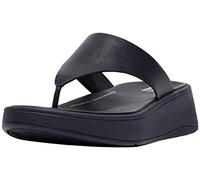 FitFlop Sandalia de cuña plana F-mode para mujer, azul marino, 41 EU