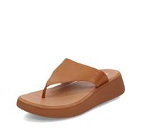 FitFlop Sandalia de cuña plana F-mode para mujer, beige, 38 EU