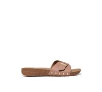 FitFlop Sandalia de mujer ajustable de piel con hebilla. Crema 37/4