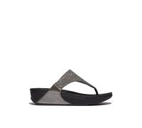 Fitflop Lulu Shimmerlux Toe-Post Sandals, Sandalia Mujer, Gris, 36 EU