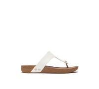 FitFlop Sandalia de mujer de piel entrededos. Blanco 37/4