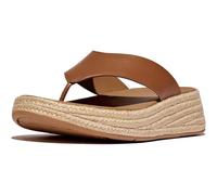 Fitflop Sandalias alpargatas de piel para mujer F-mode, Bronceado profundo, 40 EU