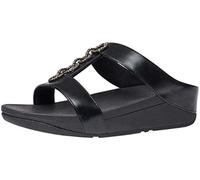 FITFLOP Sandalias de cuña de mujer forma de T en color negro Fino