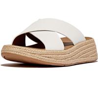 FitFlop Sandalias de mujer F-Mode Alpargata de cuero Flatform Cross Slides IV5 EUR 36
