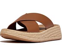 FitFlop Sandalias de mujer F-Mode Alpargata de cuero Flatform Cross Slides IV5 EUR 42