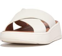 FitFlop Sandalias de mujer F-Mode Cuero Flatform Cross Slides FW5 EUR 36