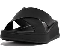 FitFlop Sandalias de mujer F-Mode Cuero Flatform Cross Slides FW5 EUR 38