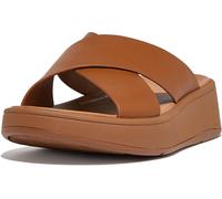 FitFlop Sandalias de mujer F-Mode Cuero Flatform Cross Slides FW5 EUR 40