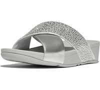 FitFlop Sandalias de mujer Lulu Crystal-Mix Metallic Cross Slides JE2 EUR 36