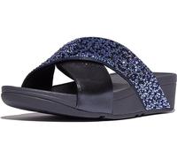 FitFlop Sandalias de mujer Lulu Crystal-Mix Metallic Cross Slides JE2 EUR 40