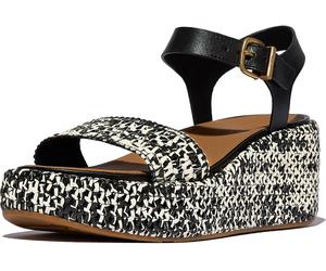 FitFlop Sandalias de mujer Platfforms Woven Wedge Ankle-Strap Sandals JG1 EUR 39
