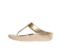 Fitflop Fino Glitterdust Metallic Toe-Post Sandals, Sandalia Mujer, Gold, 38 EU