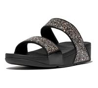 FitFlop Sandalias de verano Lulu Glitter para mujer, ligeras y cómodas con soporte de arco natural, Black, 36 EU