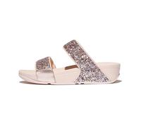 FitFlop Sandalias de verano Lulu Glitter para mujer, ligeras y cómodas con soporte de arco natural, Pink, 40 EU