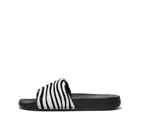 FitFlop Sandalias Deslizantes iQushion para Mujer, Cebra, 6