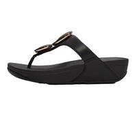 FitFlop Sandalias Lulu con puntera de piedra marmolada, Negro, 10