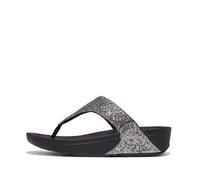 Fitflop Lulu Glitterball Toe-Post Sandals, Sandalia Mujer, Silver, 38 EU