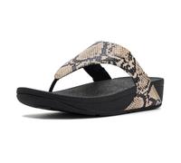 FitFlop Sandalias Lulu Snake para mujer | Patrón de efecto serpiente en relieve, cuero suave, amortiguación de triple densidad, soporte de arco natural