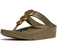 FitFlop Señoras Flip Flops Halo Bead-Circle Metallic Toe-Post Sandals HJ1 EUR 39