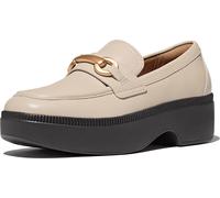 FitFlop Señoras Loafer F-Luma Chunky-Snaffle Cuero Demi-Wedge Loafers IJ7 EUR 41