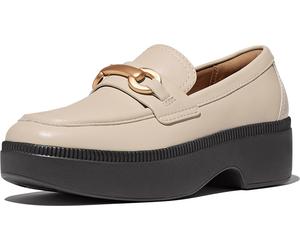 FitFlop Señoras Loafer F-Luma Chunky-Snaffle Cuero Demi-Wedge Loafers IJ7 EUR 42