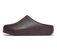 Fitflop Shuv Tumbled-Leather Clogs, Obstrucción Mujer, marrón, 43 EU