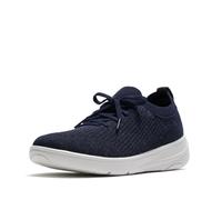 Fitflop Super-Q Knit Slip-ON - Tenis con Cordones para Mujer, Azul Marino Medianoche, Talla 4.5, Azul Marino Medianoche metálico, 37.5 EU