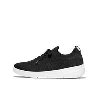 Fitflop Super-Q - Tenis de Punto con Cordones para Mujer, Color Negro, Talla 6, Black, 39 EU