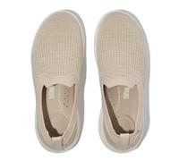 Fitflop Tenis de Punto Super-Q para Mujer, Piedra Beige Platino, 41 EU