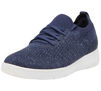 Fitflop Tenis de Punto Super-Q sin Cordones para Mujer, Azul Marino Medianoche metálico, 39 EU