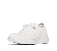 FitFlop Tenis de punto Super-Q sin cordones para mujer, Urban White, 8
