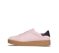 Fitflop Tenis Rally de crepé de Gamuza con Punta en T para Mujer, Arcilla Rosa Plumberry, 38.5 EU