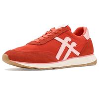 FitFlop Tenis Retro-Q Ff de tela/gamuza para mujer, Tomate cereza/rosa cálido, 6