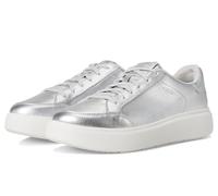 Fitflop Tenis Rtg de Piel metálica para Mujer, Plateado, 39 EU