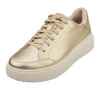 Fitflop Tenis Rtg de Piel metálica para Mujer, Platino, 38 EU