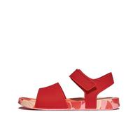 Fitflop Unisex Kid's Iqushion Junior Flowerz Erg B/S Sandals, Red, 31 EU