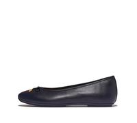 Fitflop Women's Delicato Bow Soft Leather Ballet Flats, Navy, 9 UK Narrow