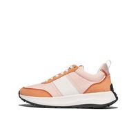 Fitflop Women's F-Mode Flow Fabric/Suede/Leather Flatform Sneakers Shoe, Fällt Normal aus, Peachy, 41 EU