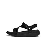 Fitflop Women's F-Mode Go Adj. Webbing Flatform Z-Strap Sandals, Black, 36 EU