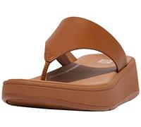 FitFlop Women's F-Mode Leather Flatform Toe-Post Sandals, beige, 43 EU