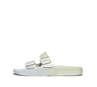 Fitflop Iqushion Iridescent Two-Bar Buckle Slides, Sandalias deslizantes Mujer, Sagebrush Skywash Blue, 37 EU