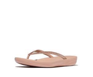 Fitflop Women's Iqushion Sparkle Flip-Flop, Classic Beige, 37 EU