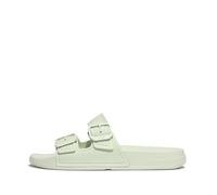 Fitflop Women's Iqushion Two-bar Buckle Slides Sandal, Sagebrush, 38 EU