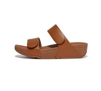 Sandalias De Cuero Ajustables Fitflop Lulu Para Mujeres En Marrón Claro UK 3 - 8