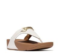 Fitflop Women's Lulu Chunky-Snaffle Leather Toe-Post Sandals, Blanco urbano., 37.5 EU