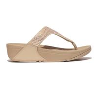 Fitflop Women's Lulu Crystal Embellished Toe-Post Sandals, Latte Beige, 42 EU