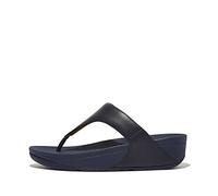 Fitflop Lulu-Puntera de Piel, Chanclas Mujer, Deepest Blue, 38 EU