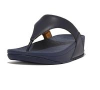 Fitflop Women's Lulu Leather Toepost Thong Sandals, Deepest Blue, 43 EU